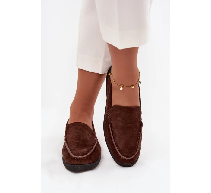 Dámské z eko semiše čokoládové model 21714958 - Boto Dámské z eko semiše čokoládové model 21714958 - Boto