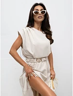 Sukienka MI SK  jasny beżowy model 22123726 - FPrice