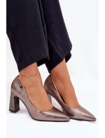 Dámské lodičky na podpatku Vinceza – grafitové Dámské lodičky na podpatku Vinceza – grafitové