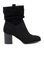 Trendy černé kotníčkové boty dámské na širokém podpatku Trendy černé kotníčkové boty dámské na širokém podpatku
