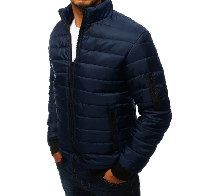 Pánská přechodná bunda prošívaná tmavě modrá TX2822