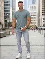 FashionStreet pánské bavlněné tričko petrol NX5123R FashionStreet pánské bavlněné tričko petrol NX5123R