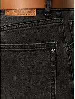 Dámské baggy džíny s páskem, černé, FashionStreet UY3117