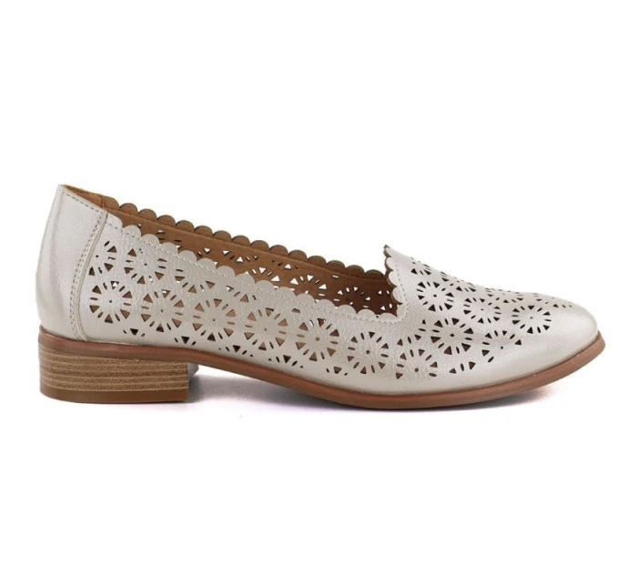 Dámské prolamované zlaté polobotky model 22015154 - Potocki