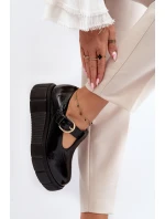 Moderní Polobotky na Masivní Platformě Černé model 21646958 - Zazoo