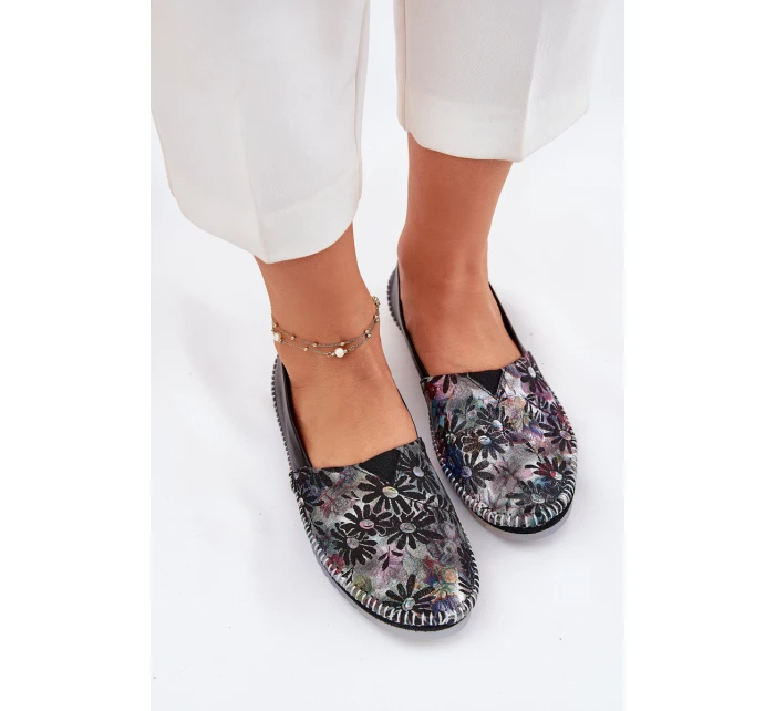 Kožené Baletky Se Vzorem Maciejka T1930-39 Černé