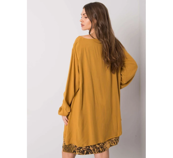 Šaty DHJ SK 21451.50 tmavě žlutá