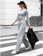 Dámský komplet kalhot a topu šedý Dstreet model 21970710 - FashionStreet Dámský komplet kalhot a topu šedý Dstreet model 21970710 - FashionStreet