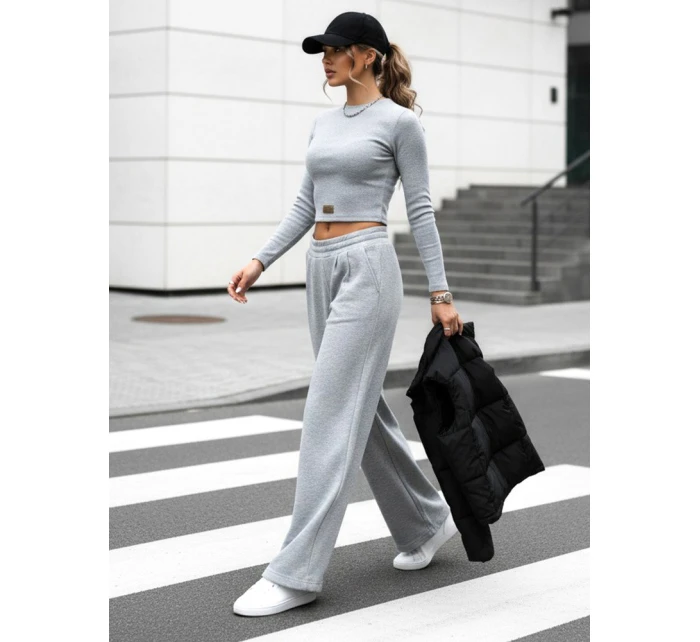 Dámský komplet kalhot a topu šedý Dstreet model 21970710 - FashionStreet Dámský komplet kalhot a topu šedý Dstreet model 21970710 - FashionStreet