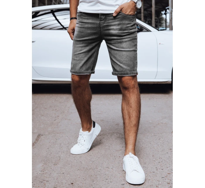 Pánské tmavě šedé džínové šortky FashionStreet SX2398