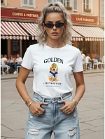 Koszulka damska z nadrukiem biała model 22277141 - FashionStreet Koszulka damska z nadrukiem biała model 22277141 - FashionStreet