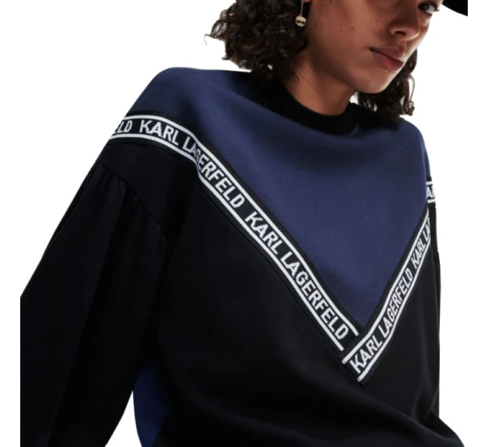 KARL LAGERFELD DÁMSKÁ DVOUBAREVNÁ MIKINA S LOGEM