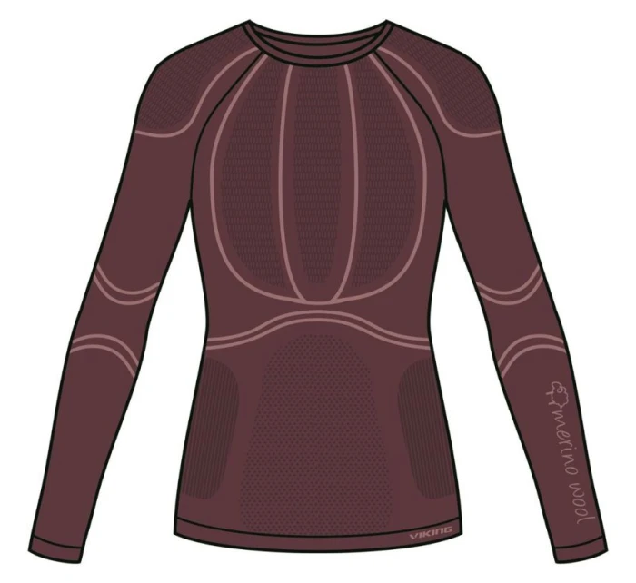 Dámské spodní prádlo VIKING Lana Pro Longsleeve Merino velikost M růžová