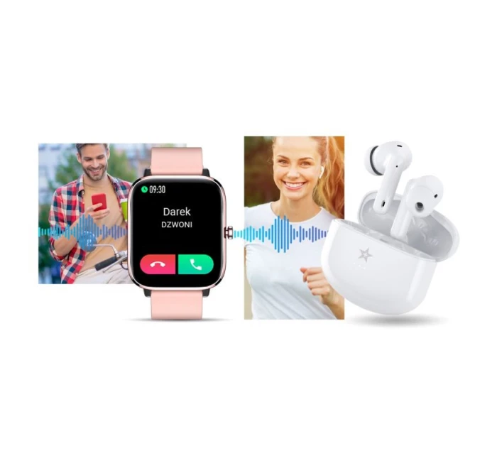 Bezdrátová sluchátka GIEWONT RealSound PRO ANC ENC GWS800-2 White