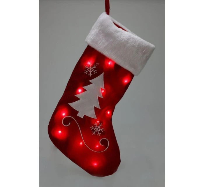 VÁNOČNÍ DÁREK PONOŽKA VELKÁ 41CM 12LED VÁNOČNÍ STROMEK VÁNOČNÍ DÁREK PONOŽKA VELKÁ 41CM 12LED VÁNOČNÍ STROMEK