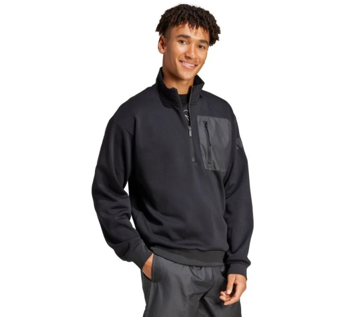 Pánská mikina adidas City Escape Fleece Half-Zip GD černá JF3290 pánské