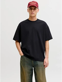 Jack&Jones pánské tričko JJEBARRON TEE SS O-NECK NOOS 12298906 BLACK