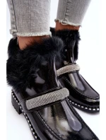 Boty Na Plochém Podpatku A Platformě Černé model 21634045 - S.Barski