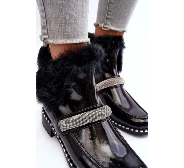 Boty Na Plochém Podpatku A Platformě Černé model 21634045 - S.Barski