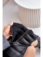 Dámské Kožené Boty na Zip S Černé model 21673708 - Zazoo Dámské Kožené Boty na Zip S Černé model 21673708 - Zazoo