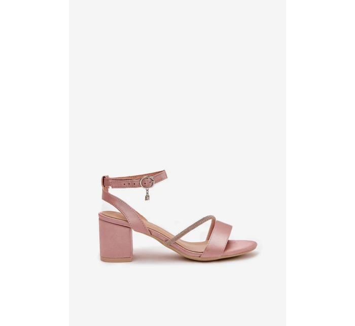 Dámské Sandály Na Podpatku S  Béžové model 21695212 - VINCEZA