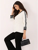 Sweter IR SW model 22404412 biało czarny - FPrice Sweter IR SW model 22404412 biało czarny - FPrice