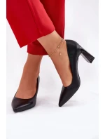 Elegantní dámské lodičky na širokém podpatku Vinceza – černé Elegantní dámské lodičky na širokém podpatku Vinceza – černé