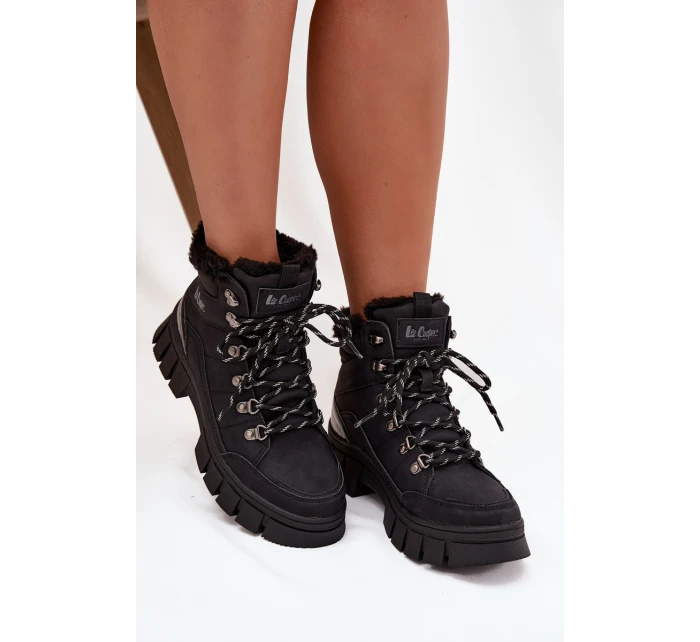 Dámské zateplené trapery Lee Cooper – černé Dámské zateplené trapery Lee Cooper – černé