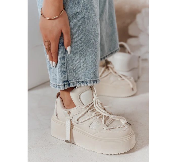 Dámské tenisky na vysoké platformě UPSOLE beige FashionStreet ZY0845 Dámské tenisky na vysoké platformě UPSOLE beige FashionStreet ZY0845