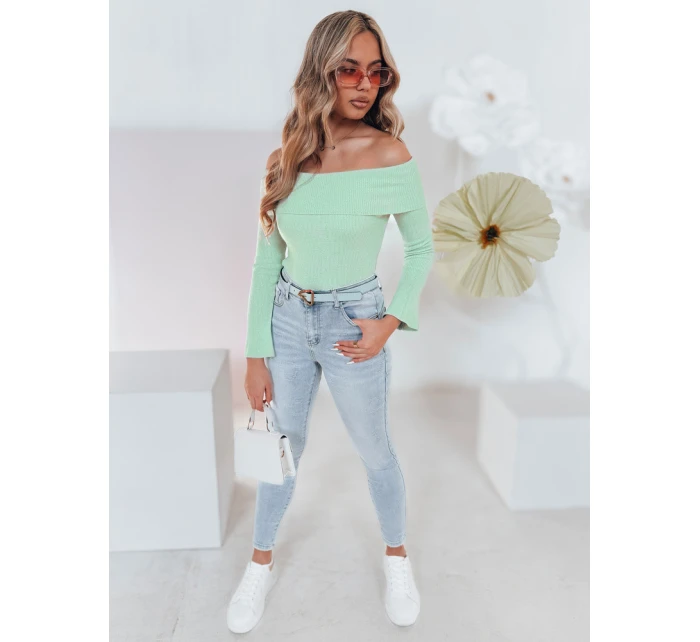 Dámské džínové úzké kalhoty se srdíčky JENIVIA blue FashionStreet UY2482