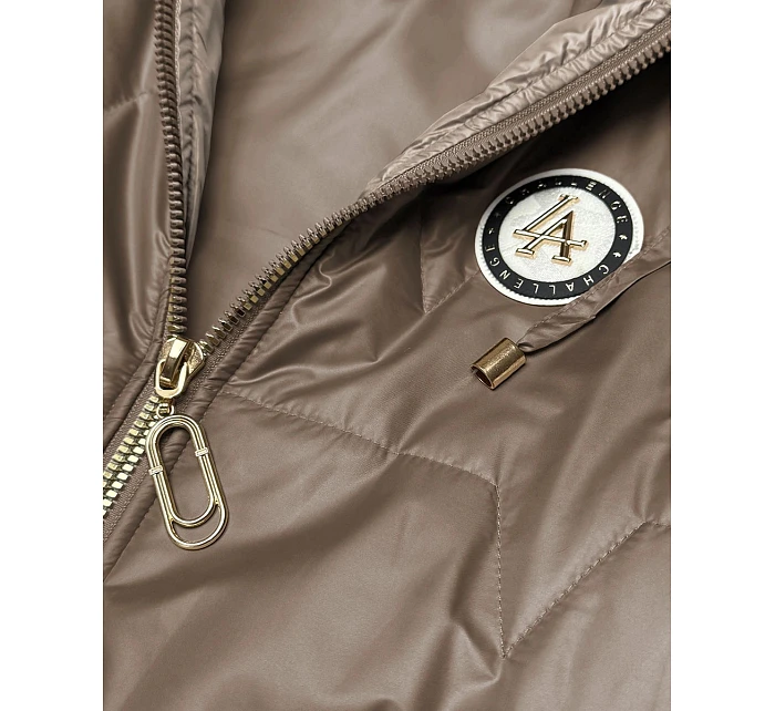 Cienki bezrękawnik z kontrastowym wykończeniem Goodlookin brązowy (B8583-101)