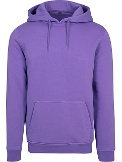 Build your Brand BY 011 Mikina s kapucí z těžké bavlny 56.0011 ultra violet