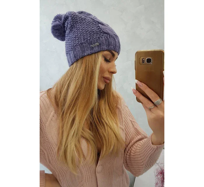 Fleecová čepice fialová model 18750501 - K-Fashion Fleecová čepice fialová model 18750501 - K-Fashion