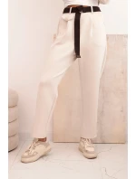 Komplet dámský máslový mikina s kapucí a kalhoty s páskem béžový Komplet dámský máslový mikina s kapucí a kalhoty s páskem béžový