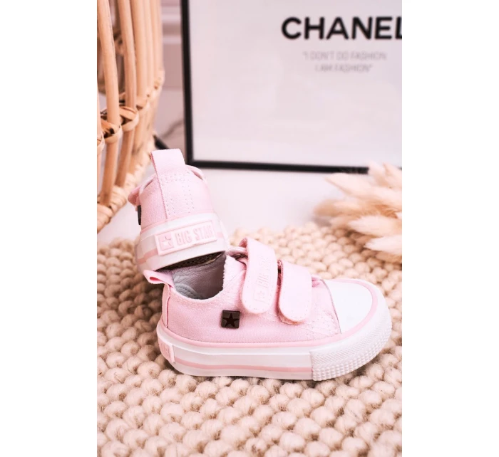 Dětské Tenisky Na Suchý Zip BIG STAR model 21545409 Růžové - Big Star Shoes Dětské Tenisky Na Suchý Zip BIG STAR model 21545409 Růžové - Big Star Shoes