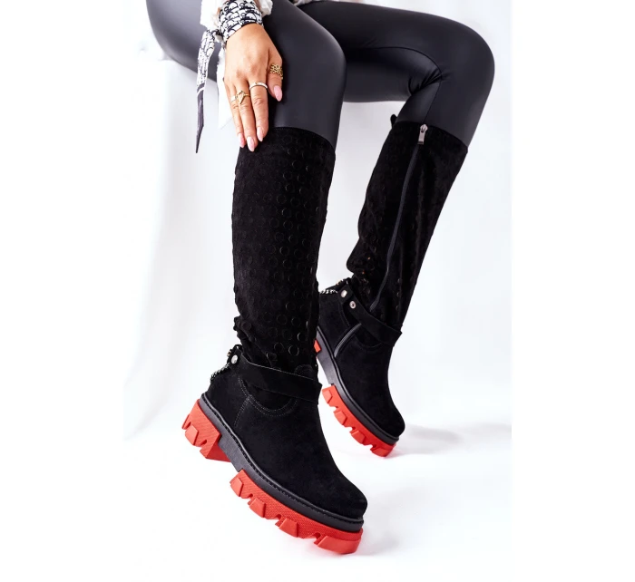 Dámské Kozačky Lewski Černé Semišové model 21562307 - Boto