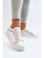 Dámské tenisky s flitry růžové model 21649117 - Boto