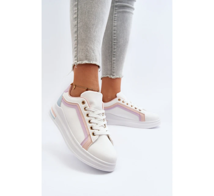 Dámské tenisky s flitry růžové model 21649117 - Boto