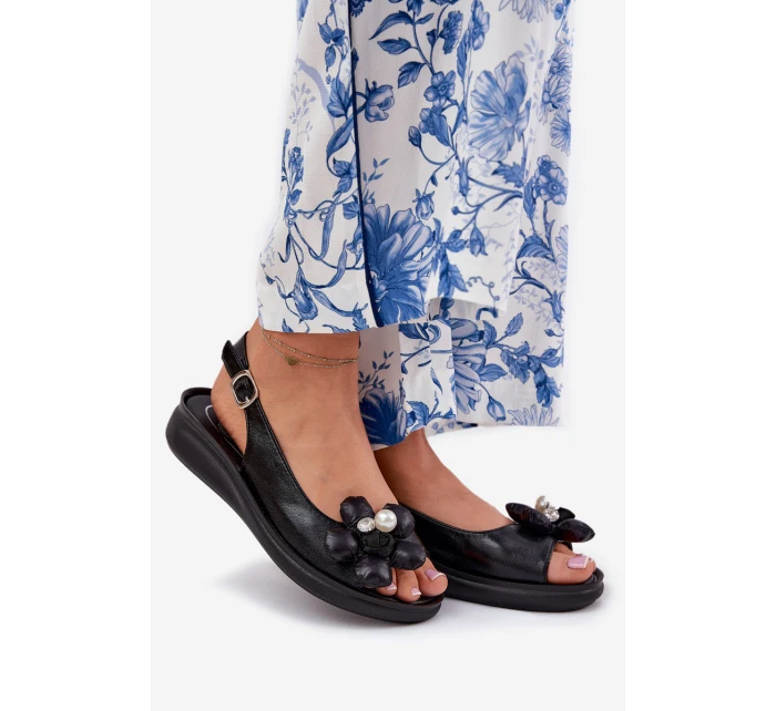 Dámské Sandály S Dekorativním Černé model 21691852 - Boto Dámské Sandály S Dekorativním Černé model 21691852 - Boto