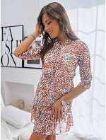 Dámské šaty KIARA EY2249 hnědo-modré - FashionStreet Dámské šaty KIARA EY2249 hnědo-modré - FashionStreet