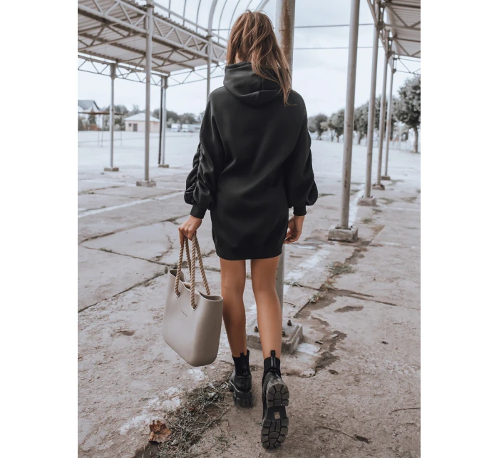 EASSY teplákové šaty černé FashionStreet BY1025