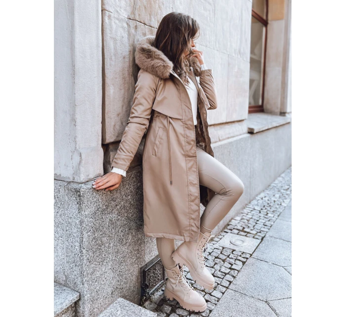 Dámská zimní bunda parka LUSTER beige FashionStreet TY3958