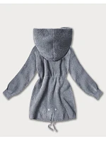 Šedá vlněná bunda z alpaky (W017#) Šedá vlněná bunda z alpaky (W017#)