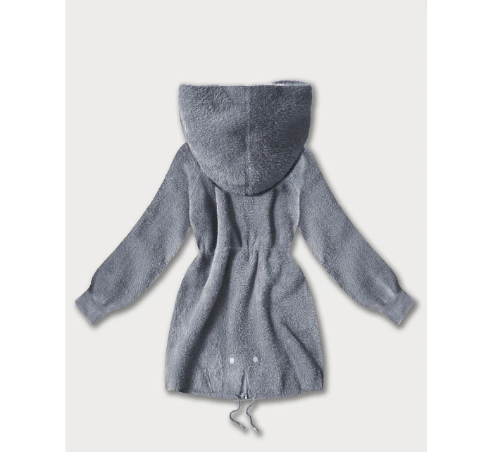 Šedá vlněná bunda z alpaky (W017#) Šedá vlněná bunda z alpaky (W017#)