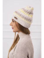 Fleecová čepice Patrycja K254 žlutá+béžová