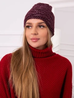 Fleecová čepice Edyta K298 tmavě fialová