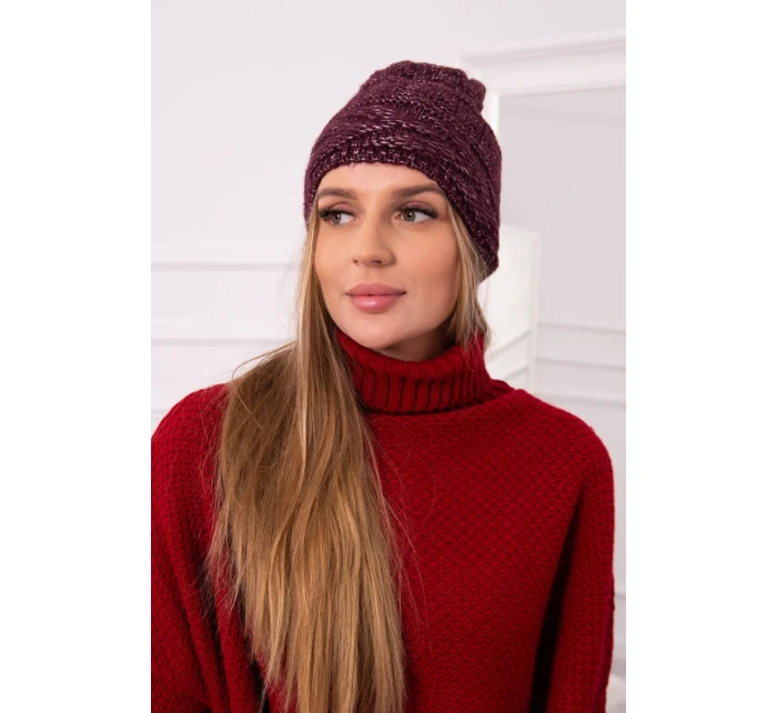 Fleecová čepice Edyta K298 tmavě fialová