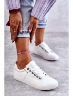 Dámské tenisky Kožené Big Star KK274005 Bílé Dámské tenisky Kožené Big Star KK274005 Bílé