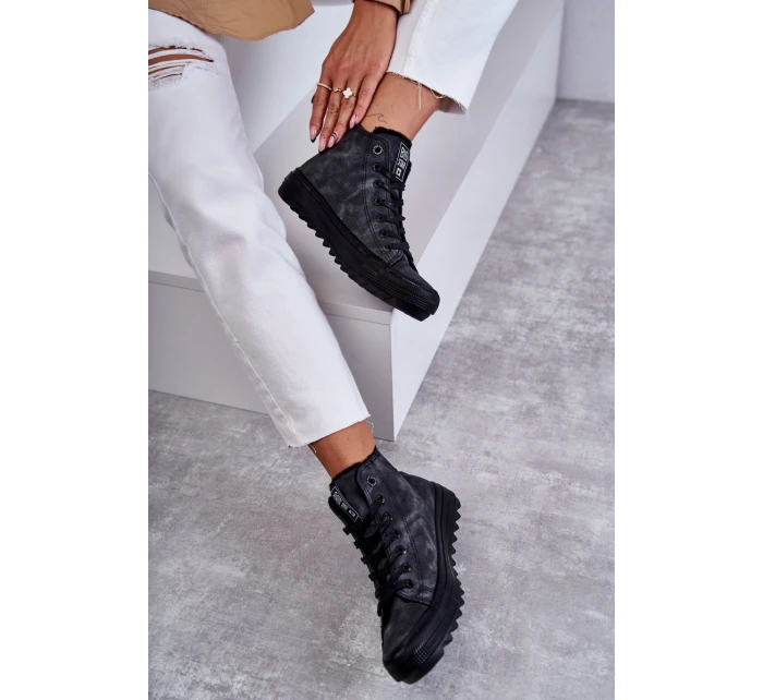 Dámské Tenisky Big Star Vysoké Zateplené Černé model 21595947 - Big Star Shoes