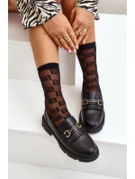 Dámské Mokasíny S Ozdobou Eko Kůže Černé model 21670538 - Boto